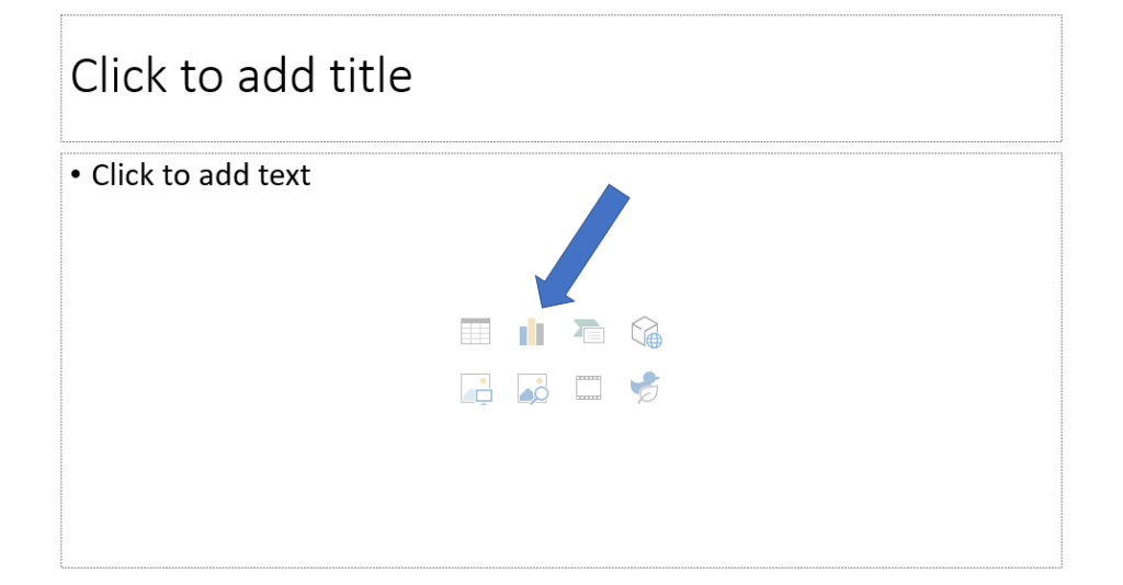 How to access the graph menu in PowerPoint.