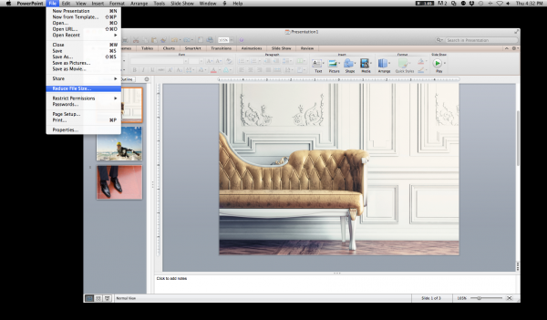 how to compress powerpoint presentation on mac