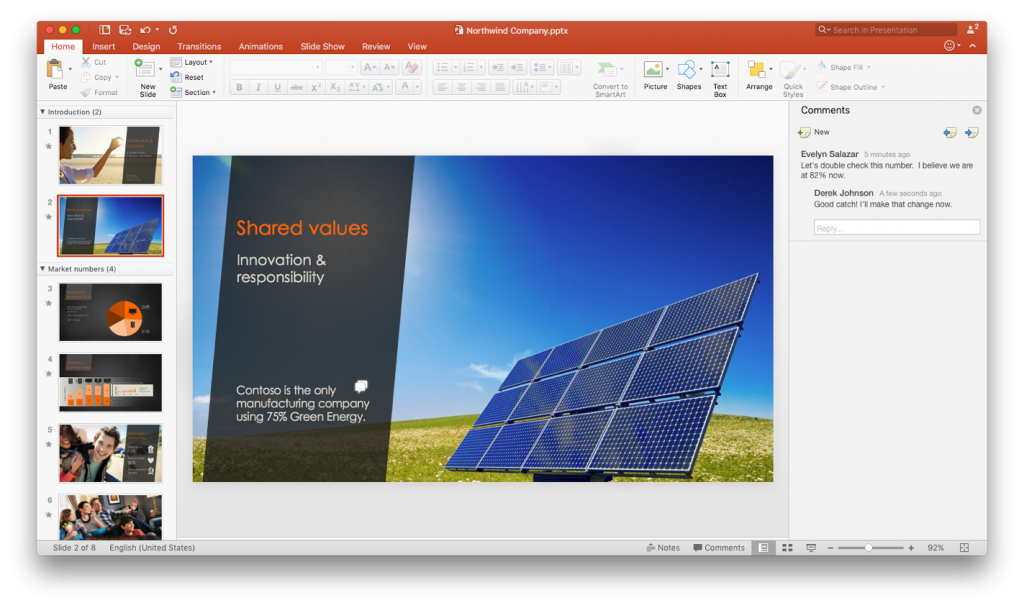 powerpoint comments collaboration