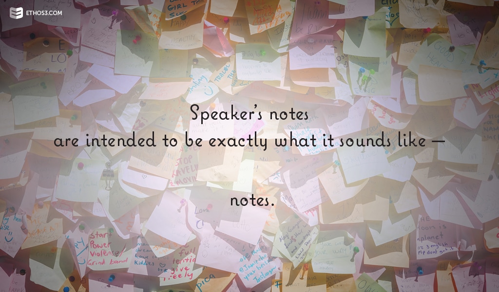 The Difference Between Speaker’s Notes and Scripts