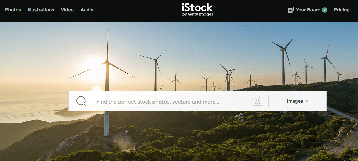 iStock homepage